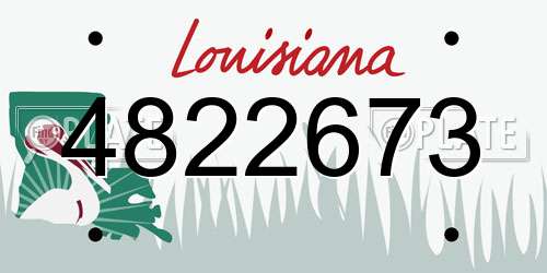 4822673 Louisiana License Plate