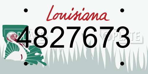 4827673 Louisiana License Plate