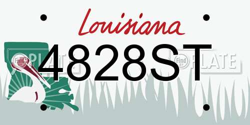 4828ST Louisiana License Plate