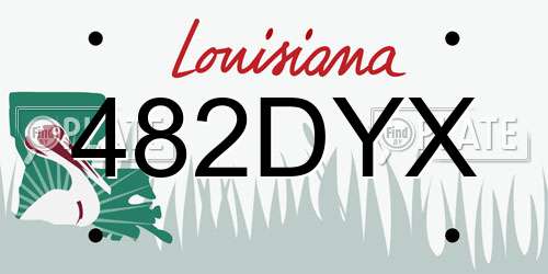 482DYX Louisiana License Plate