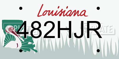 482HJR Louisiana License Plate