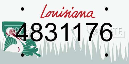 4831176 Louisiana License Plate