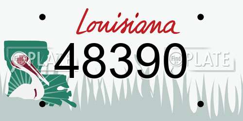 48390 Louisiana License Plate