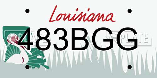 483BGG Louisiana License Plate