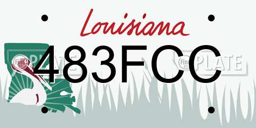 483FCC Louisiana License Plate