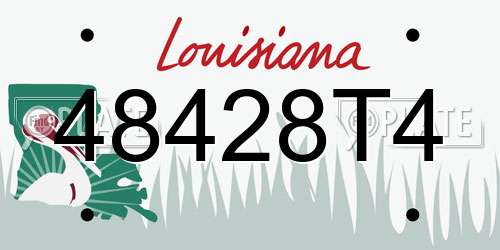 48428T4 Louisiana License Plate