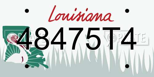 48475T4 Louisiana License Plate