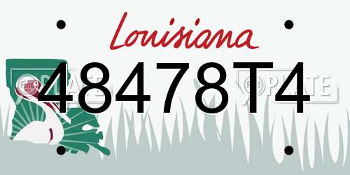 48478T4 Louisiana License Plate