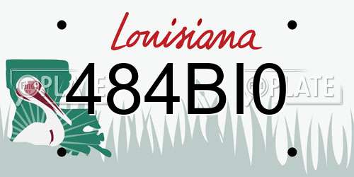 484BI0 Louisiana License Plate