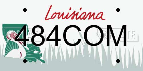 484COM Louisiana License Plate