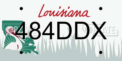 484DDX Louisiana License Plate