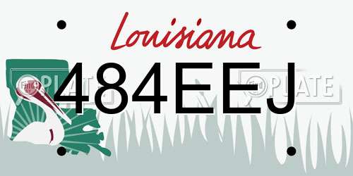 484EEJ Louisiana License Plate