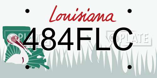 484FLC Louisiana License Plate