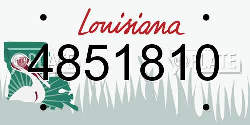 4851810 Louisiana License Plate