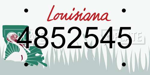 4852545 Louisiana License Plate