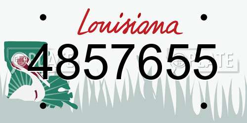 4857655 Louisiana License Plate