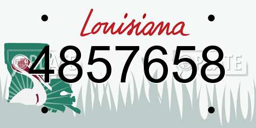 4857658 Louisiana License Plate