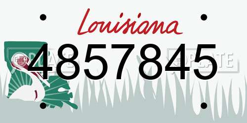 4857845 Louisiana License Plate