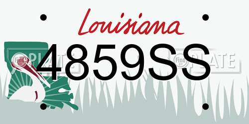 4859SS Louisiana License Plate