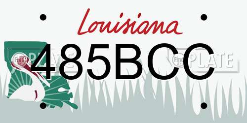 485BCC Louisiana License Plate