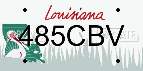 485CBV Louisiana License Plate