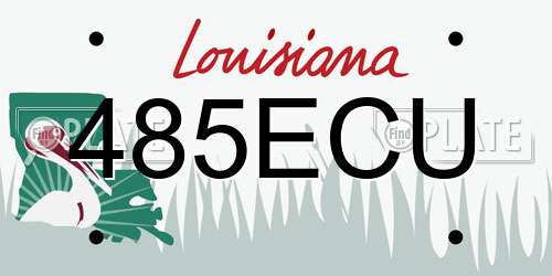 485ECU Louisiana License Plate