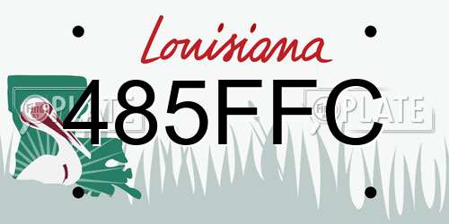 485FFC Louisiana License Plate