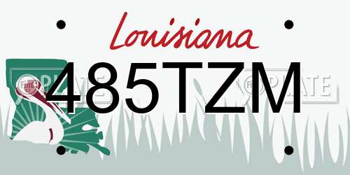 485TZM Louisiana License Plate