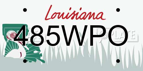 485WPO Louisiana License Plate