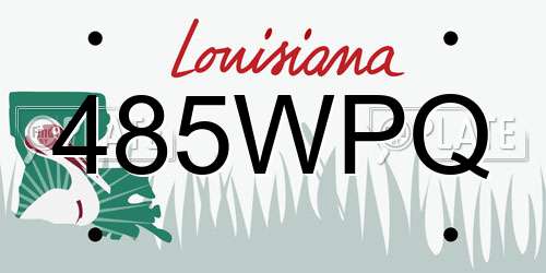 485WPQ Louisiana License Plate