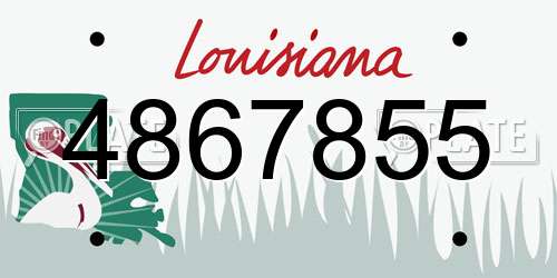 4867855 Louisiana License Plate