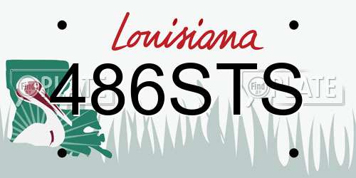 486STS Louisiana License Plate