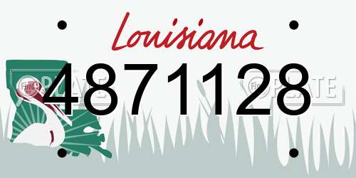 4871128 Louisiana License Plate