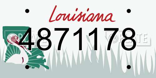 4871178 Louisiana License Plate