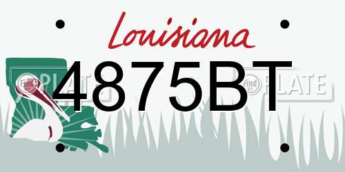 4875BT Louisiana License Plate