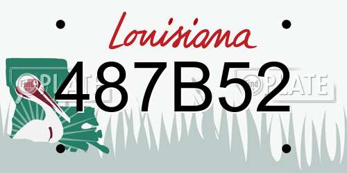 487B52 Louisiana License Plate
