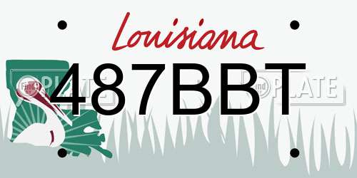 487BBT Louisiana License Plate