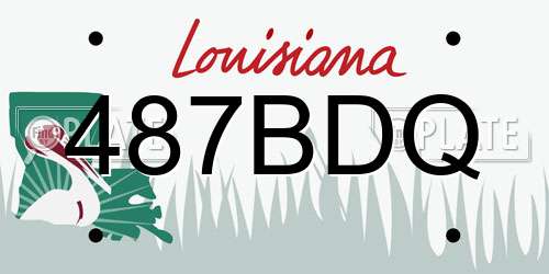 487BDQ Louisiana License Plate