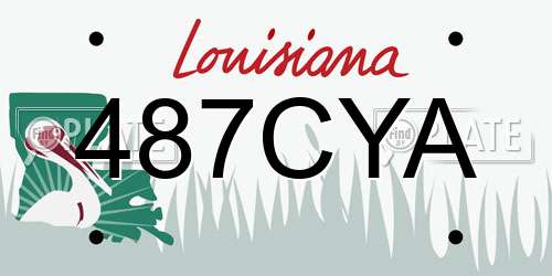 487CYA Louisiana License Plate