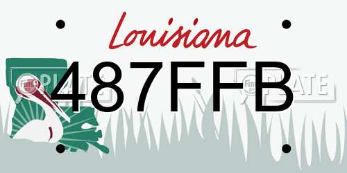 487FFB Louisiana License Plate