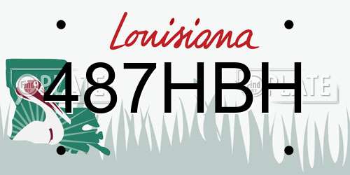 487HBH Louisiana License Plate