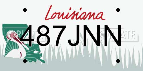 487JNN Louisiana License Plate