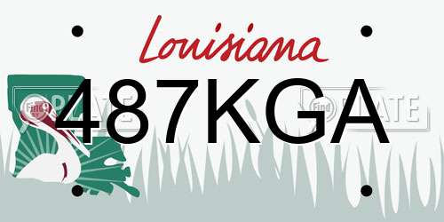 487KGA Louisiana License Plate