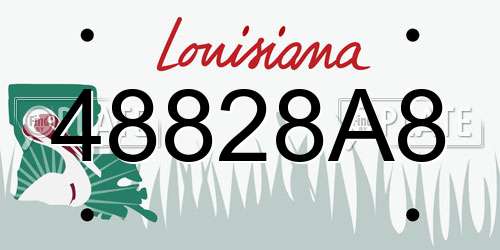 48828A8 Louisiana License Plate