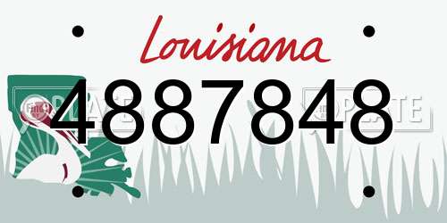 4887848 Louisiana License Plate