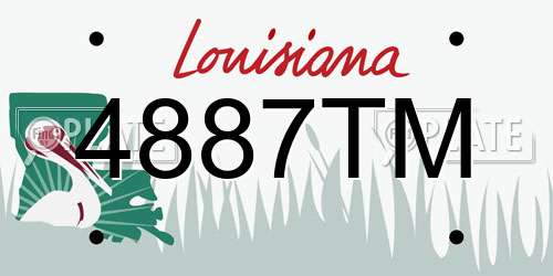 4887TM Louisiana License Plate