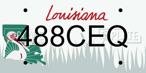 488CEQ Louisiana License Plate