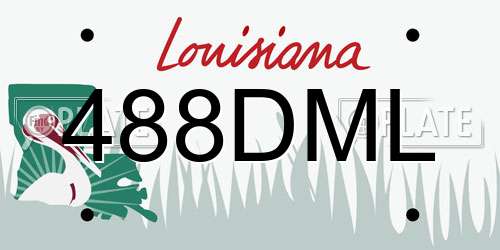 488DML Louisiana License Plate