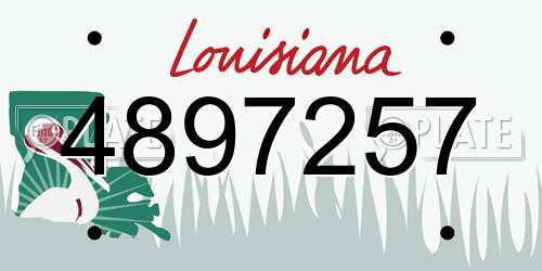 4897257 Louisiana License Plate