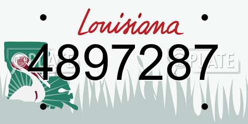 4897287 Louisiana License Plate